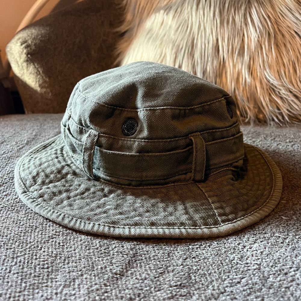 Young Adult Olive Green Bucket Hat